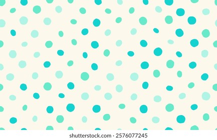 Seamless spotted pattern with abstract circles, perfect for textile prints, wallpaper, or creative geometric posters. Trendy polka dot design for modern backgrounds.