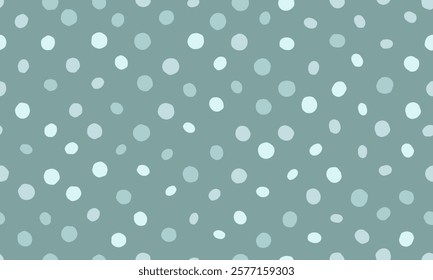 Seamless spotted pattern with abstract circles, perfect for textile prints, wallpaper, or creative geometric posters. Trendy polka dot design for modern backgrounds.