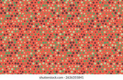 Seamless spotted pattern with abstract circles, perfect for textile prints, wallpaper, or creative geometric posters. Trendy polka dot design for modern backgrounds.