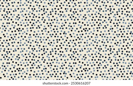 Padrão pintado sem costura com formas redondas coloridas, ideal para fundos abstratos, papel de parede ou impressões têxteis com um toque geométrico.