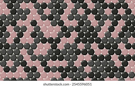 Seamless spotted pattern with colorful round shapes, ideal for abstract backgrounds, wallpaper, or textile prints with a geometric touch.