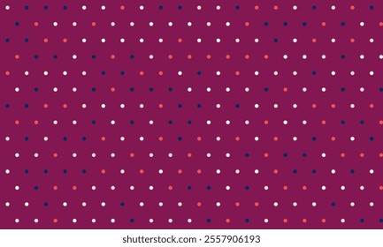 Seamless spotted pattern with colorful round shapes, ideal for abstract backgrounds, wallpaper, or textile prints with a geometric touch.