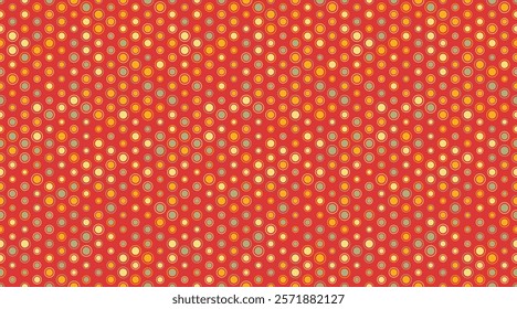 Seamless spotted pattern with colorful round shapes, ideal for abstract backgrounds, wallpaper, or textile prints with a geometric touch.