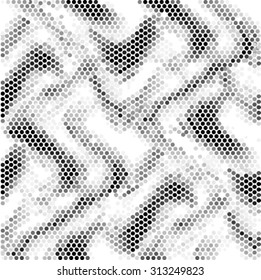 Seamless spotted wave abstract halftone vector illustration background 