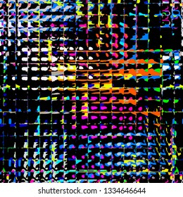 Seamless Spring Colored Frosted Glass Mosaic Pattern İllustration