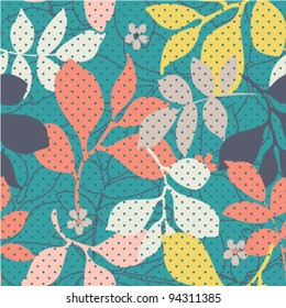 seamless spring cute vintage rose pattern background