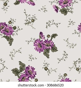 Seamless spring daisy flower pattern 