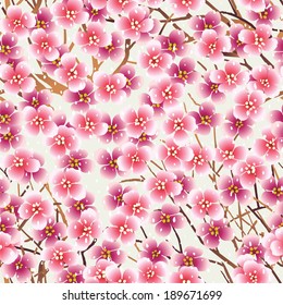 Seamless spring floral background