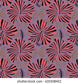 Seamless spring floral background. Small colorful flowers.