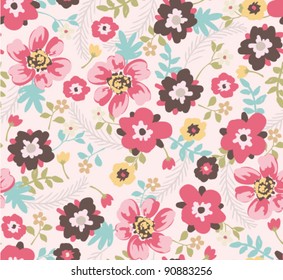 seamless spring floral pattern background