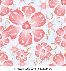 Seamless spring floral pattern. Natural background.