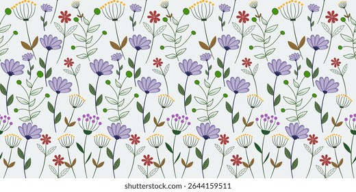 Seamless spring floral pattern with pink tulips and butterflies, a vibrant vector design for fabric or wallpaper,  textiles, clothing, wrapping paper, cover