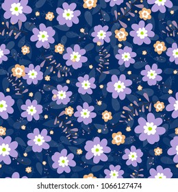 Seamless spring floral pattern. Vector background for invitation, greeting card, wallpaper and textile
