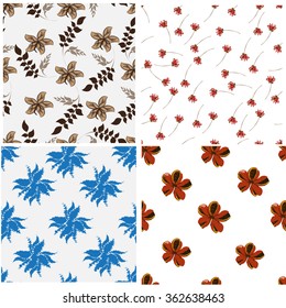 Seamless  spring flower illustration 