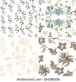 Seamless  spring flower illustration 