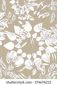 Seamless  spring flower illustration 