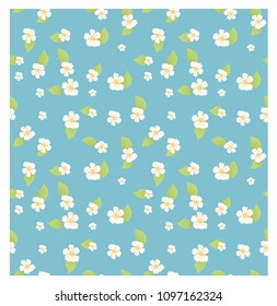 Seamless spring flowers pattern vector