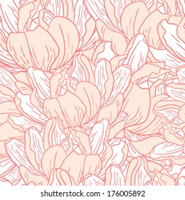 Seamless spring gentle wedding flower pattern background.