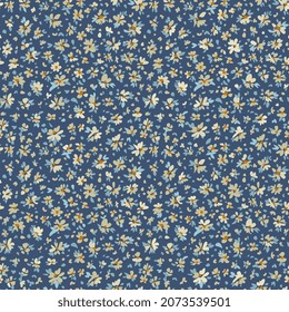 Seamless spring meadow pattern with daisies