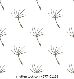 Seamless  spring ornate floral pattern. Pattern of dandelion seeds