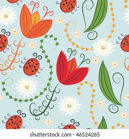 Seamless spring pattern