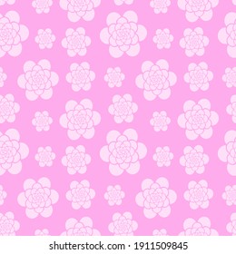 Seamless spring pattern floral with flowers peonies isolated on pink background. Vector illustration for tile, wrapping  paper, fabric, web, wallpaper, background, textile, carpet.