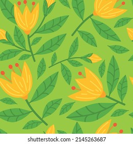 Seamless spring pattern with flowers. Bright illustration, can be used for creating card, invitation card for wedding,wallpaper and textile.