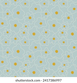 Nahtlose Frühlingsmuster mit Blumen. Toll für Gewebe, Stoffvektorgrafik