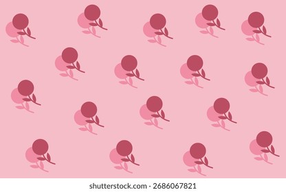 Seamless spring pattern with simple flower on clear transparence background design, vector.