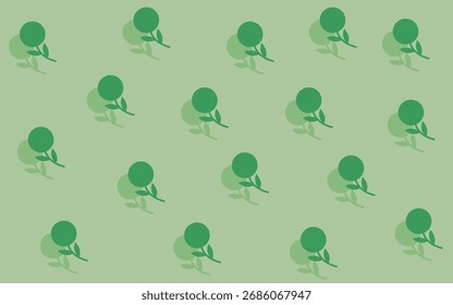 Seamless spring pattern with simple flower on clear transparence background design, vector.