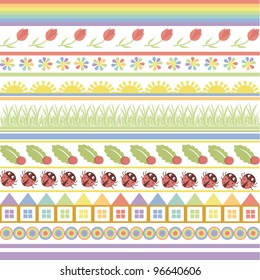 Seamless spring vector background