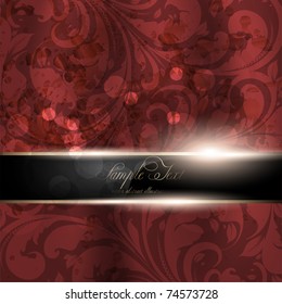 Seamless spring wallpaper, vector background for retro design, Silk. Red.