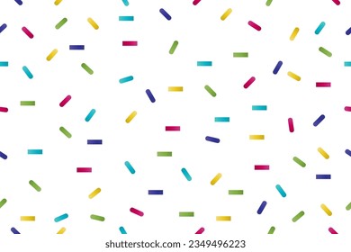 Nahtlose Sprinkles Muster mit farbenfrohen Farbverläufen ideal für Hintergründe, Umschlagpapier, Karten, etc.