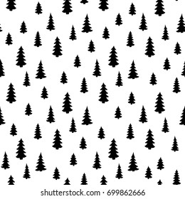 Seamless. Spruce. Abstract geometric seamless repeat pattern in black. Modern and stylish abstract design, cover, card design, wallpaper.