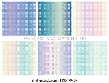 Seamless square background set, vector illustration. Horizontally and vertically repeatable.