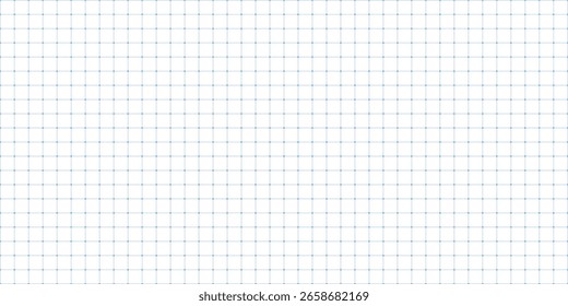 Papel de grade azul quadrado sem costura com fundo de ponto e linha, folha de grade em branco