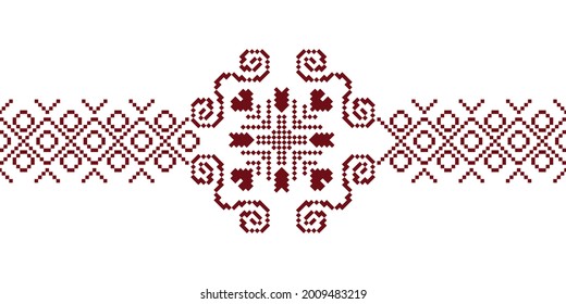 Seamless square ethnic pattern, Vector horizontal geometric create design for fashion clothes, fabric, textile, decoration background.