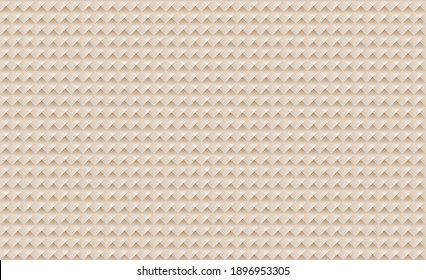 Patrón geométrico cuadrado sin soldadura.Borde del vector sin soldadura en color beige u oro.Fondo de textura en 3d.fondo crema moderno, ilustración vectorial.