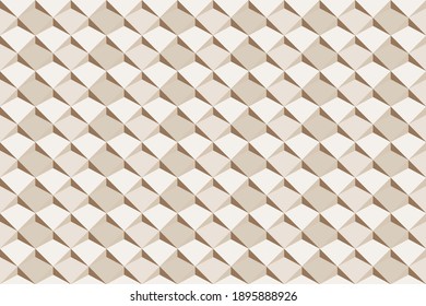 Seamless square geometric pattern.Abstract gold seamless vector background.3d texture background.modern background, Vector illustration.Fabric pattern vector.