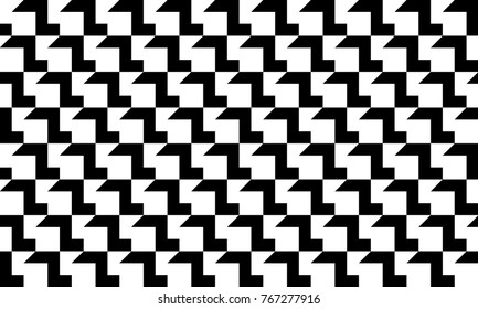 Seamless square geometric white black no lines pattern vector illustration. 