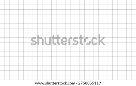 Seamless Square Grid Paper Background, Minimal Wide Graph Pattern for Writing Space and Design