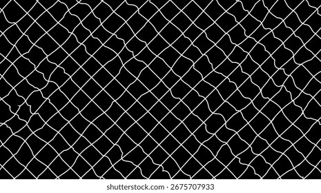 Seamless square grid pattern vector with thin hand-drawn crayon lines, white checkered notebook sheet texture background for bullet journals, planners, diaries, and stationery design