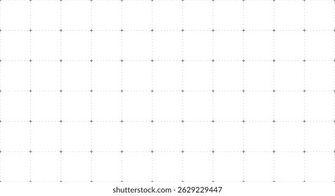 Seamless square grid texture, grid line paper sheet with crosses and lines, blank grid sheet for technology, drawing and architecture draft, texture of square graph paper, notebook pattern