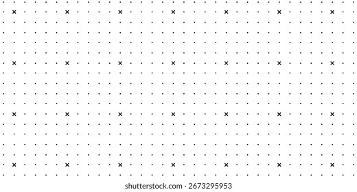 Textura cuadrada sin fisuras de la cuadrícula, hoja de papel de línea de cuadrícula con cruces y líneas, hoja de cuadrícula en blanco para tecnología, dibujo y borrador de arquitectura, textura de papel de gráfico cuadrado, patrón de cuaderno para stock