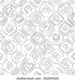 Seamless Square Pattern. Abstract Black and White Background. Vector Regular Texture