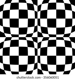Seamless Square Pattern. Abstract Monochrome Background. Vector Regular Texture