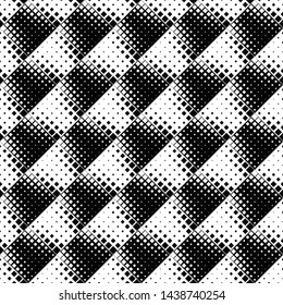 Seamless square pattern background design - black and white abstract vector illustration