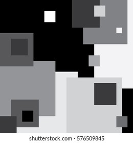 Seamless square pattern blocks style robotics new technologies flat design grey black white box cell border make your own website