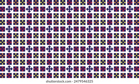 Seamless square pattern. Combination color background