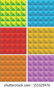 seamless square pattern decorations, 6 variations